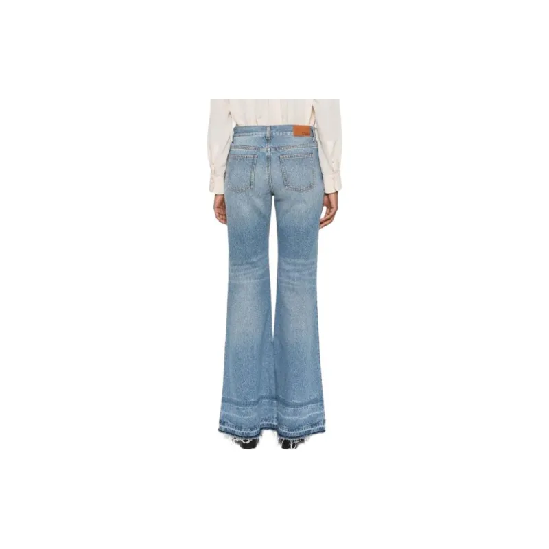 Chloé Frayed Edge Flared Jeans-2