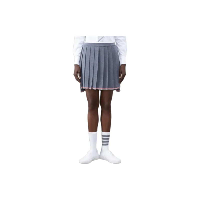THOM BROWNE Pleated Full Needle Knitted Skirt-2