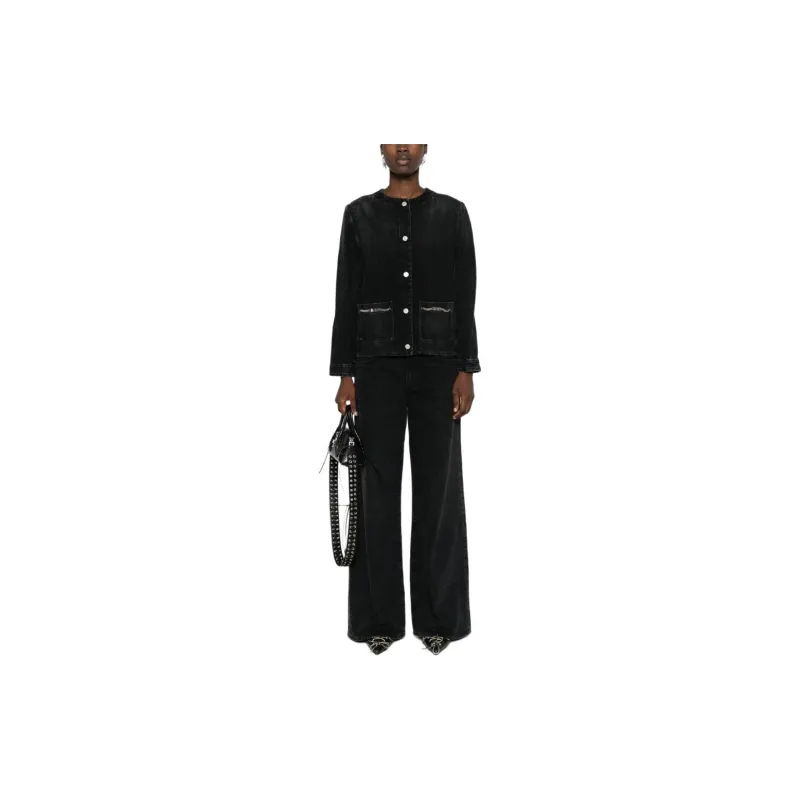 Givenchy Collarless Chain Jacket 'Black'-1