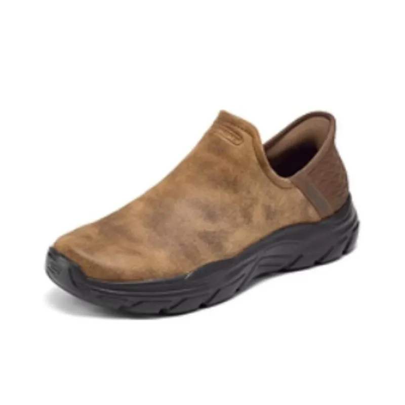 Skechers SKECHERS MENS USA Anti Slip Wear Resistant Low Top Casual Shoes Men's Brown-2