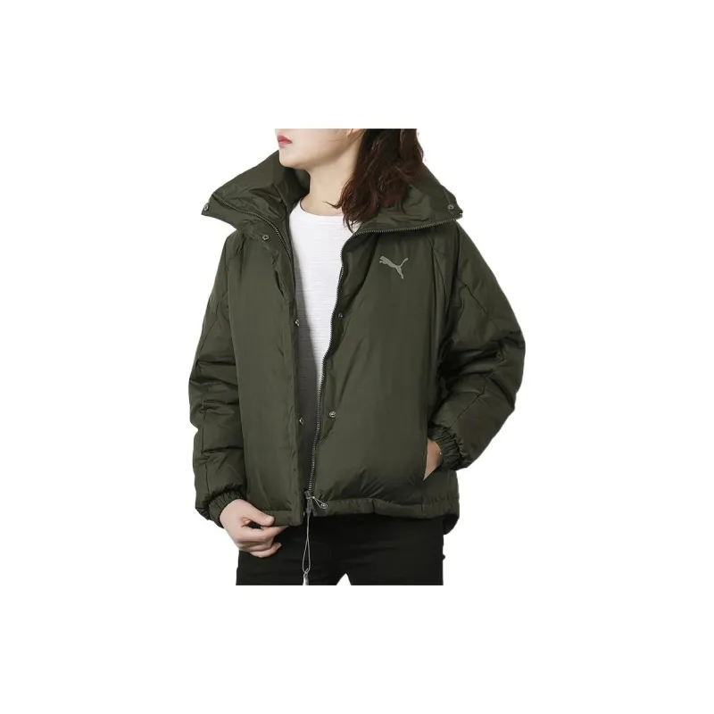 PUMA Down Jacket Women's Olive Green-3