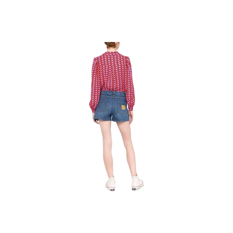 MOSCHINO Denim Shorts Women's Blue-2