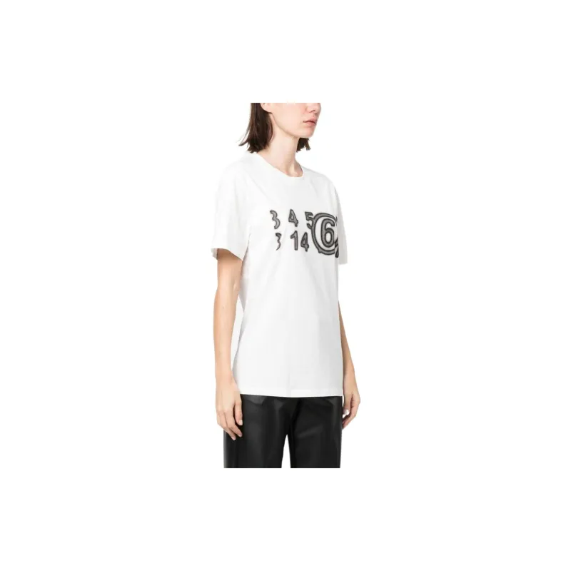 MM6 Maison Margiela Zoom Numbers motif T shirt-3