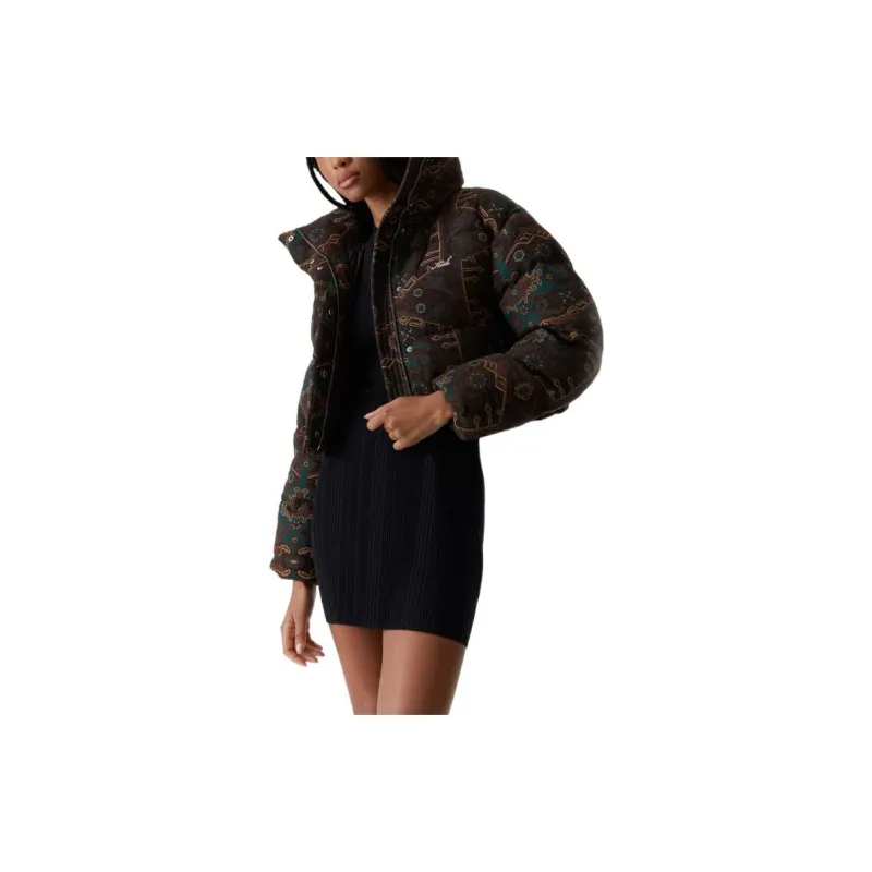 KITH Women's Shae Jacquard Cropped Puffer Jacket 'Incognito'-4