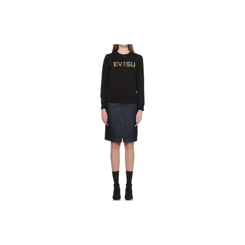 EVISU Denim Short Skirts Women's Blue-4