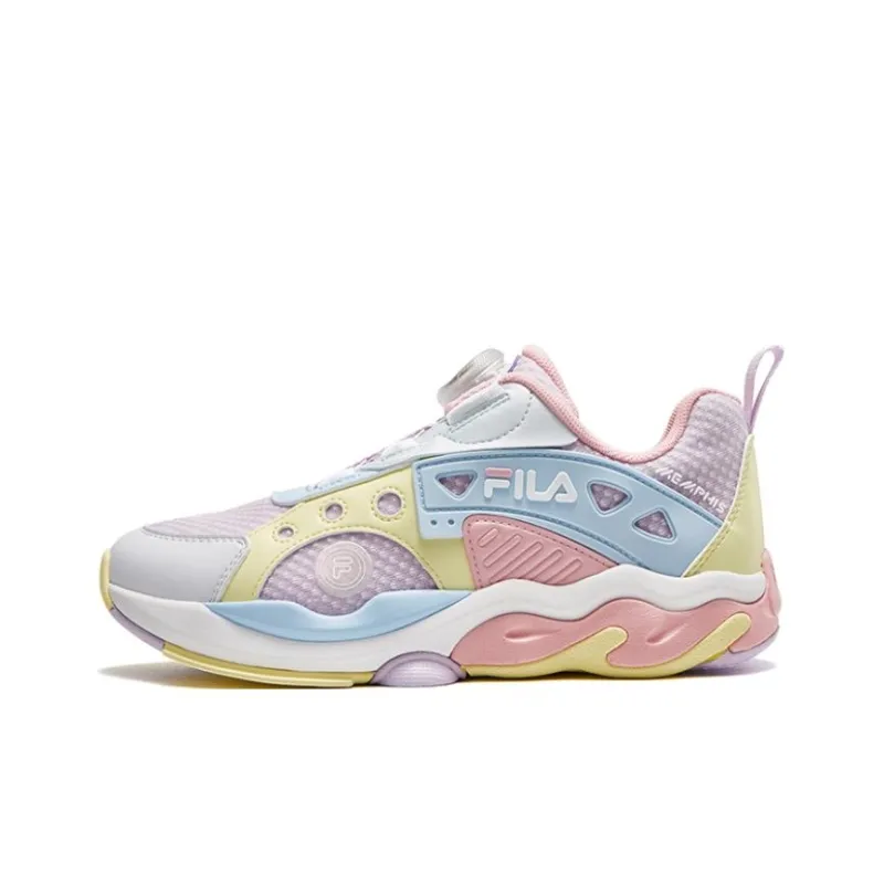 FILA KIDS Cushioning Wear Resistant Low Top Kids' Running Shoes Light Lavender Teenagers-0