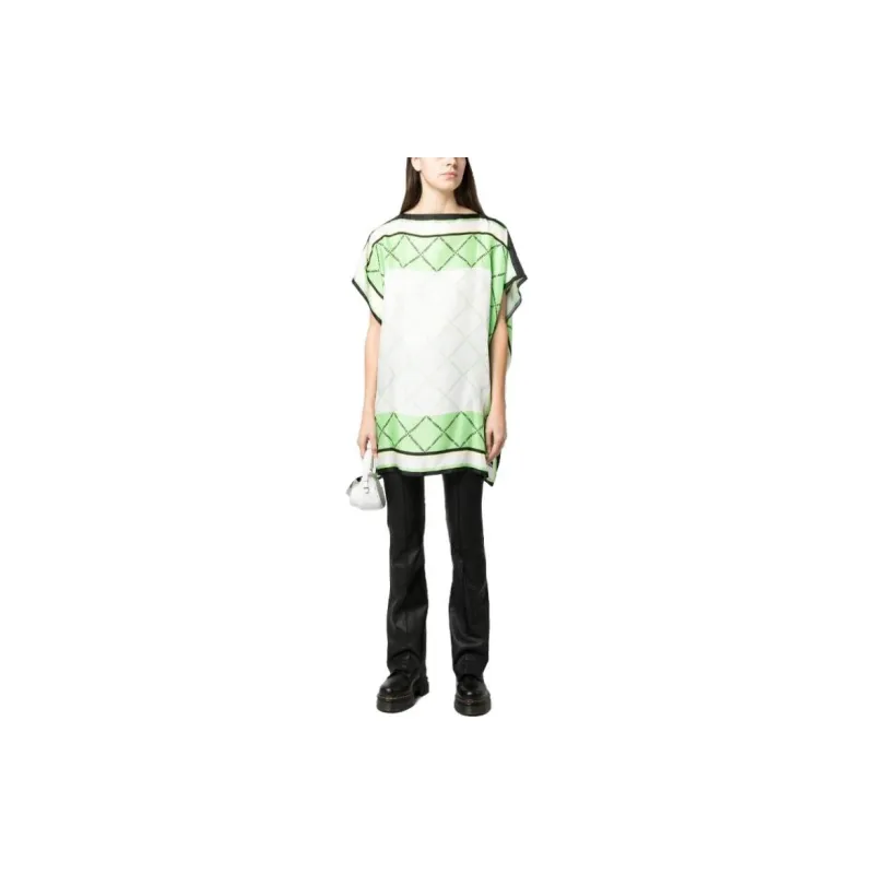 Karl Lagerfeld Silk Scarf Longline Top-1