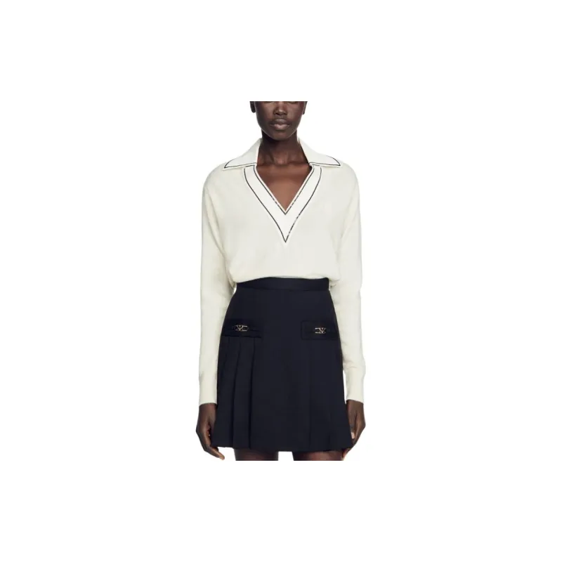 Sandro Sweaters Women's White-5