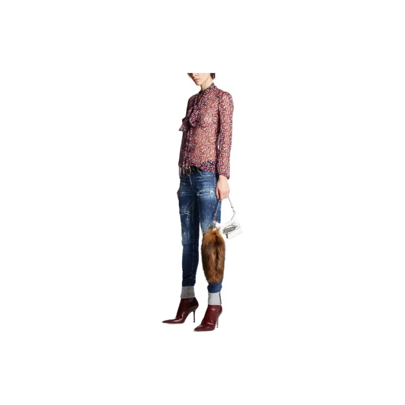 DSQUARED 2 Mid rise Distressed Jeans-3