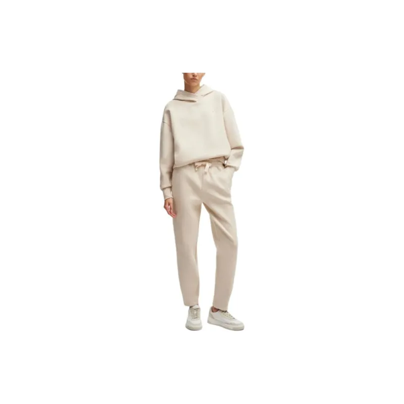 HUGO BOSS Knitted Sweatpants Women's Natural Yellow-1
