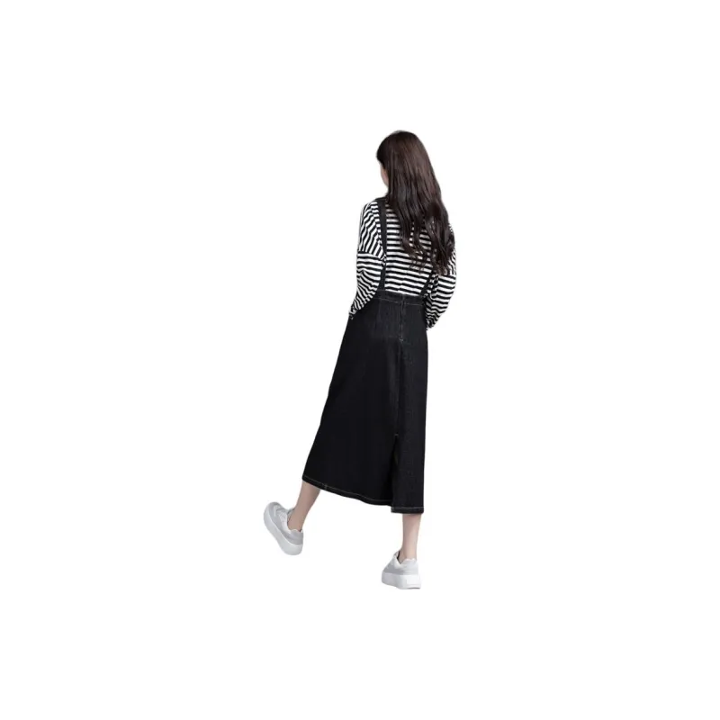 You Cow Me Pants Slip Dresses Women's Black-0