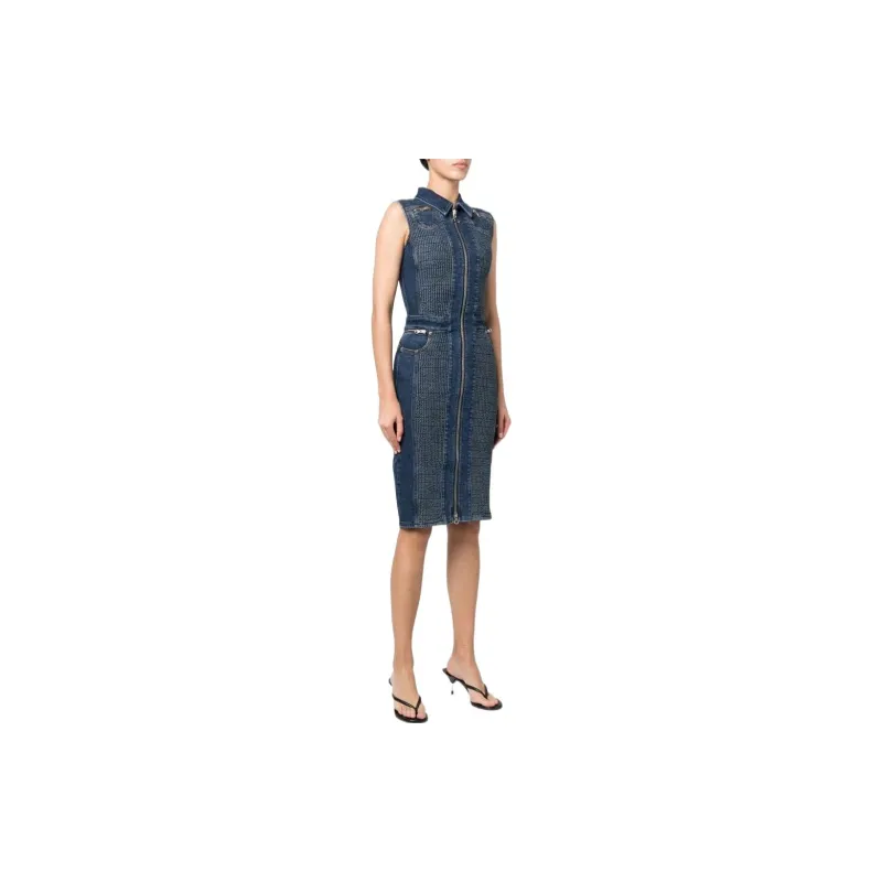 DIESEL Sleeveless Dresses Women's Blue-3