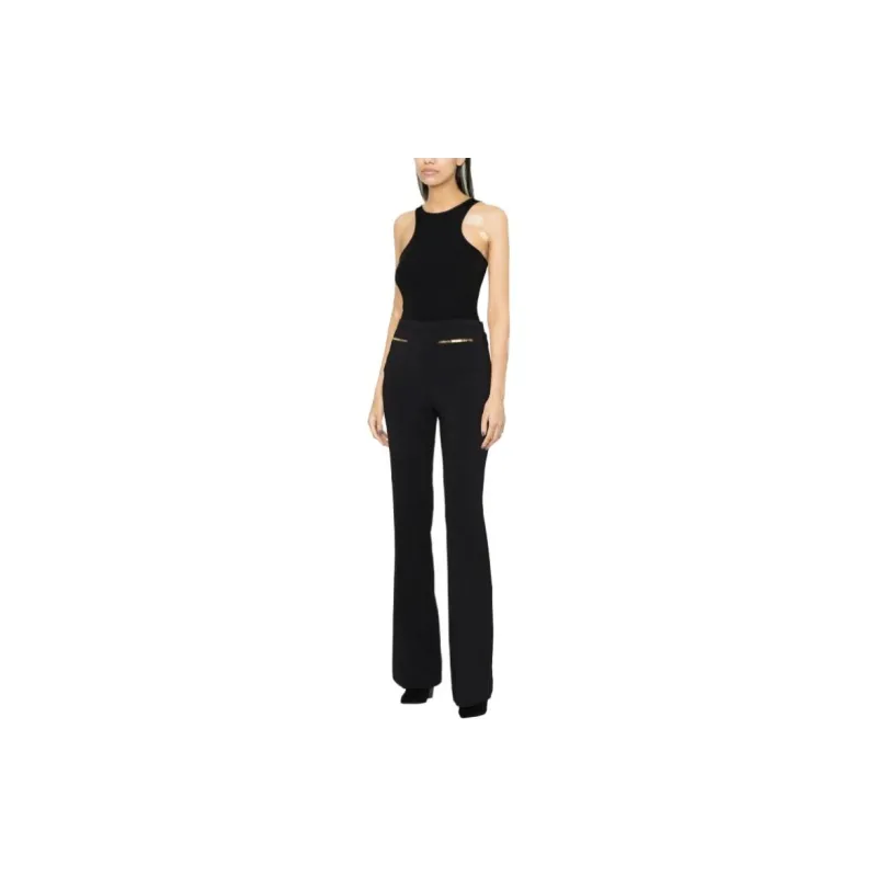 Elisabetta Franchi Chain detail Straight leg Trousers-3
