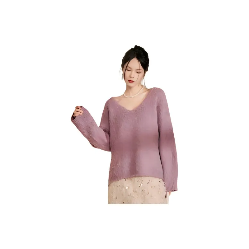 QIAOYUHUAZUN Knitwear Women's Taro Purple-1
