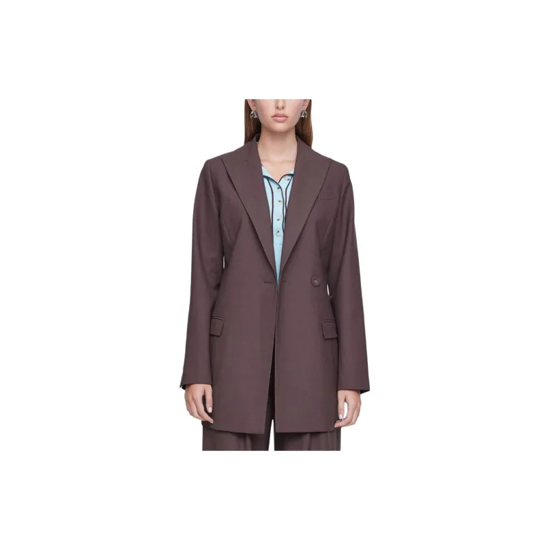 ANNA QUAN SS24 Business Suits Coats Women's Chocolate-2