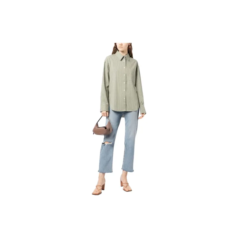 Reformation Shirts Women's Olive Green-1