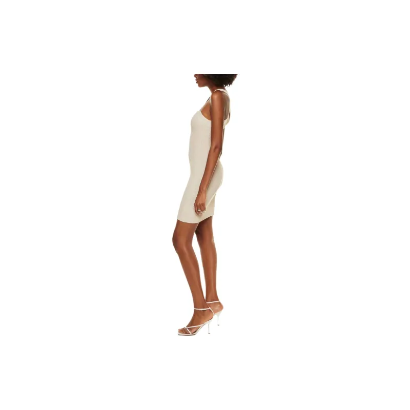 ARITZIA Babaton Sculpt Knit Criss Cross Dress Sleeveless Dress Women's Matte Pearl/Matte Pearl-4