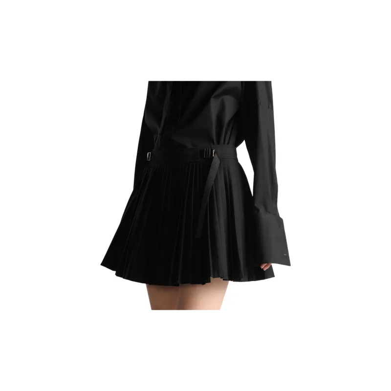 DIOR Logo Engraved Pleated Mini Skirt-4
