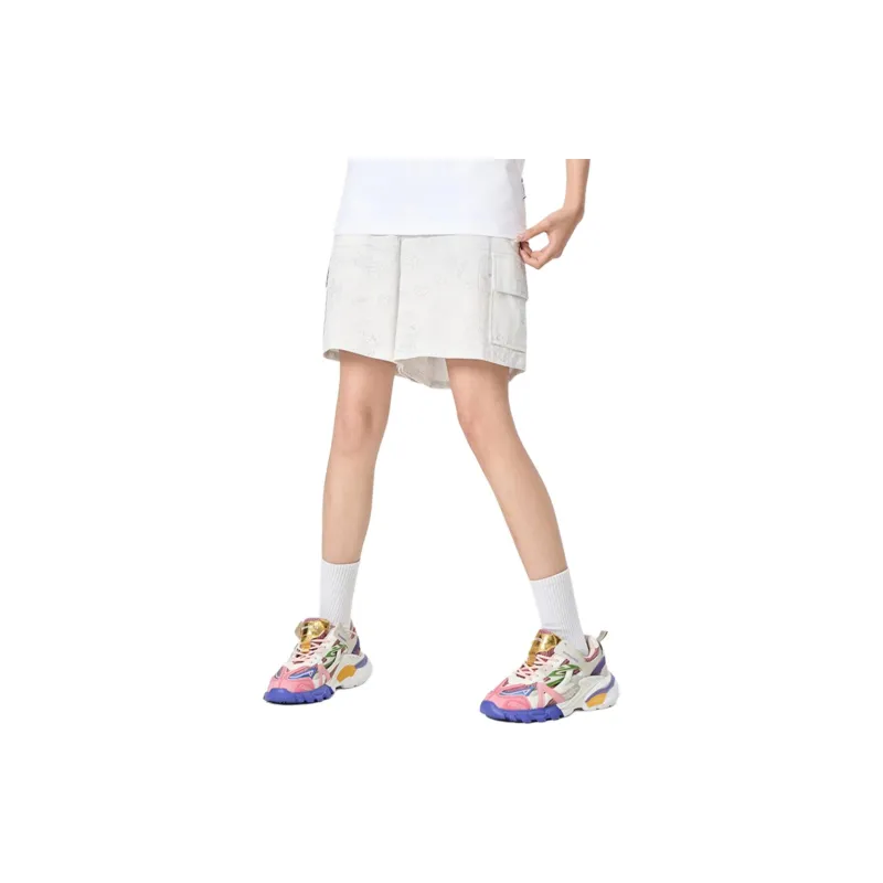 Fun x SHINUBI LIANMINGKUAN Casual Shorts Women's White-1
