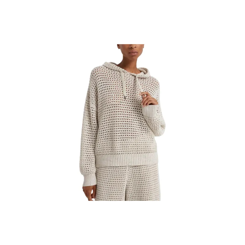 Brunello Cucinelli Open knit Hoodie-1