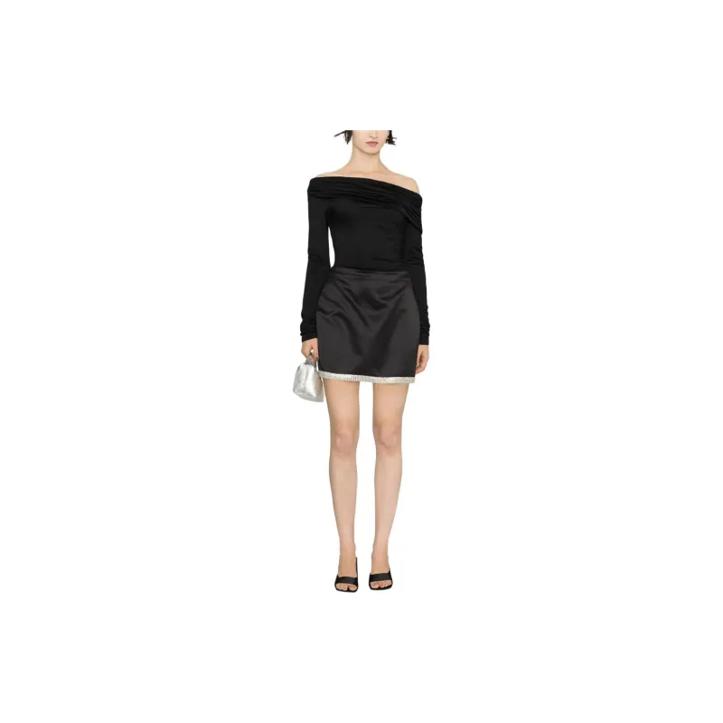 Reformation Casual Short Skirts Women's Black-1