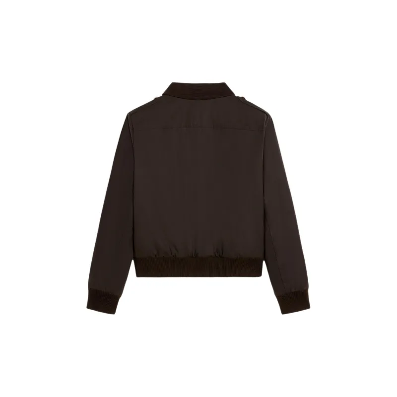 CELINE Triomphe Blouson Jacket In Waxed Cotton Linen-1
