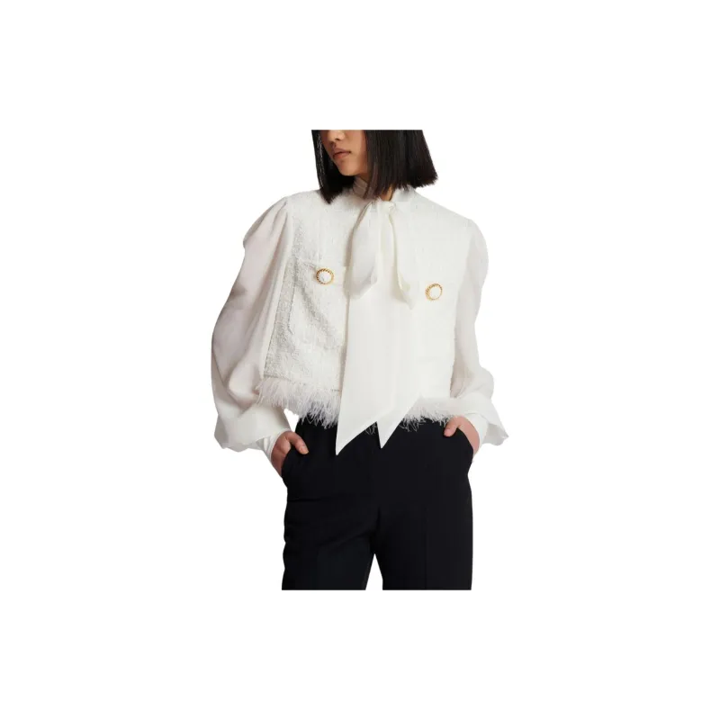 BALMAIN Tweed Long Sleeved Jacket-2