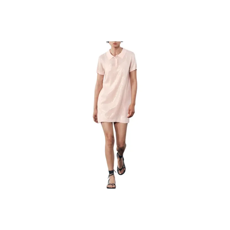 ZARA Short-Sleeved Dresses Women's Pink-2