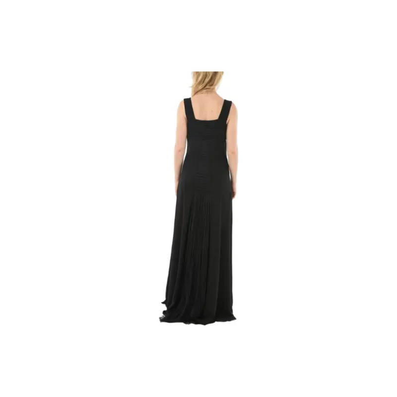 VERSACE Slip Dresses Women's Black-2