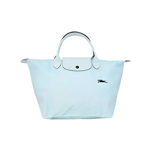 LONGCHAMP Le Pliage Fabric Handbag Medium Size Women's Cloud Mist Color