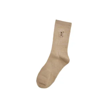 MLB Boston Red Sox Mid-Calf Socks Unisex 1 Pack Beige Yellow