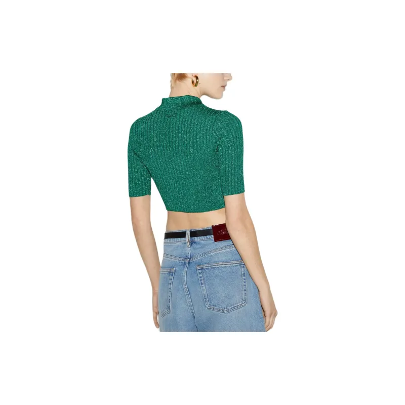 GUCCI Polo Shirts Women's Green-3