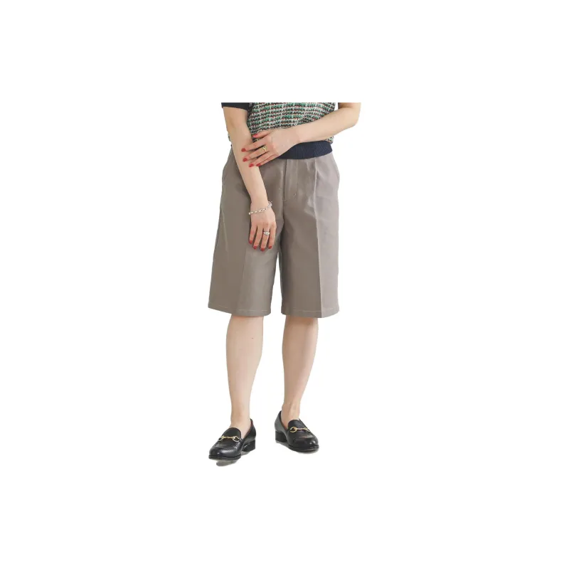 Beams Casual Shorts Women's Khaki-3