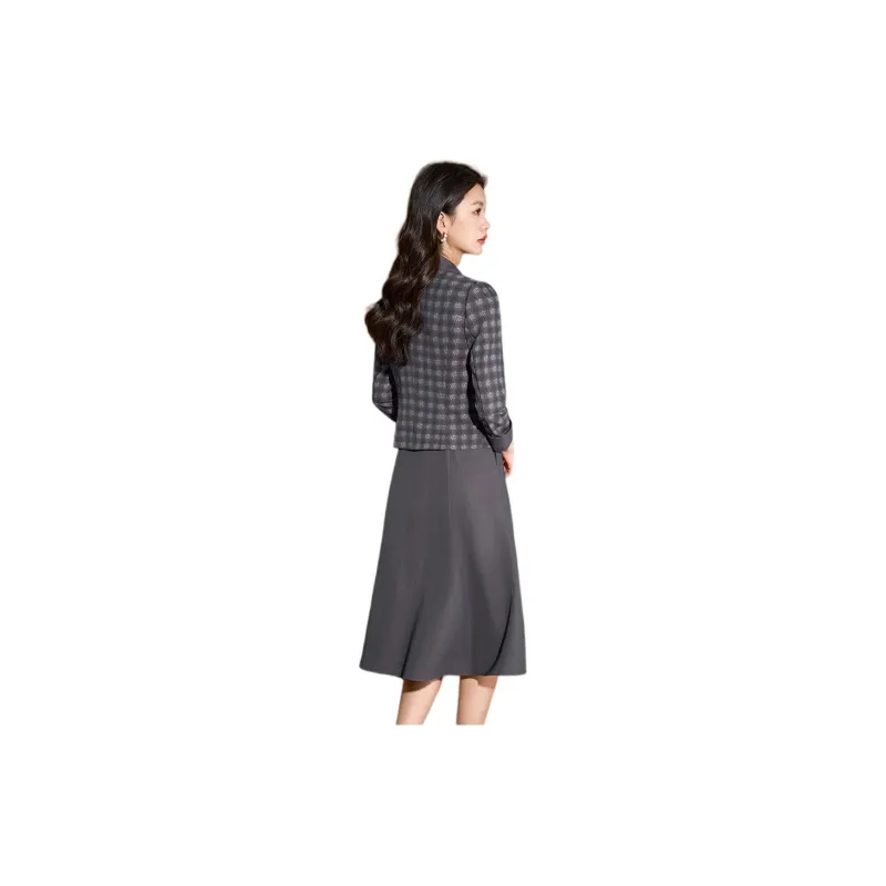 Mylan Two Piece Skirt Sets Women's Gray-7