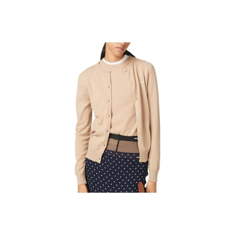 MIU MIU Logo intarsia Cashmere Top-3