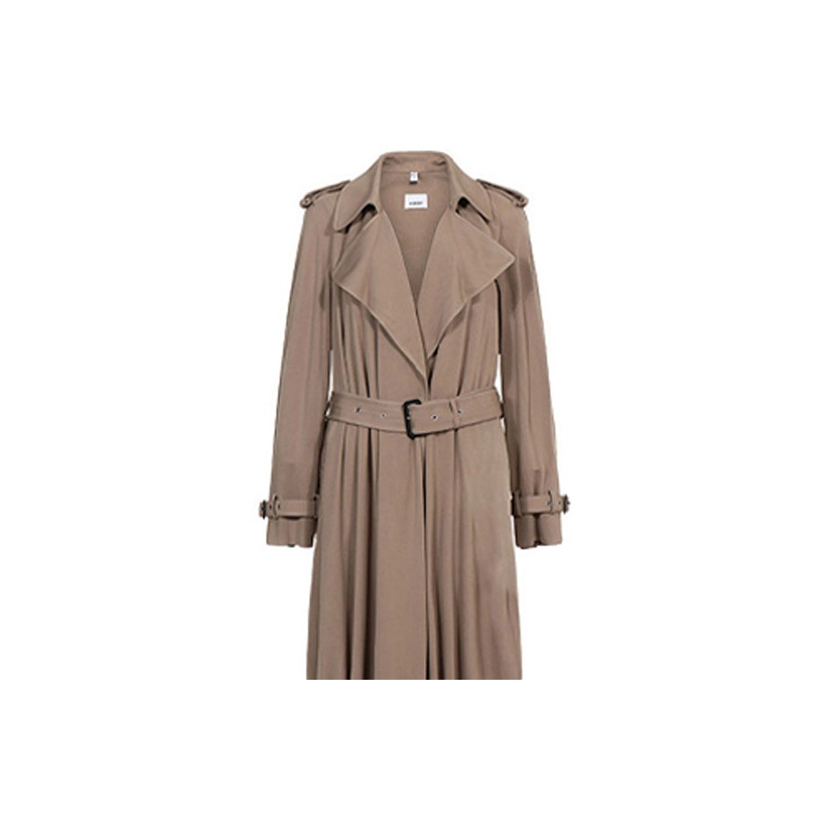 Burberry Trench Coat Women's Warm Taupe Gray - POIZON