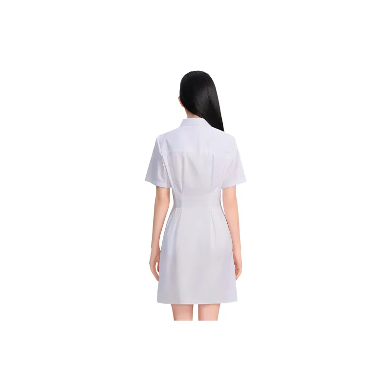 Blood Glitter Short-Sleeved Dresses Women's White-3
