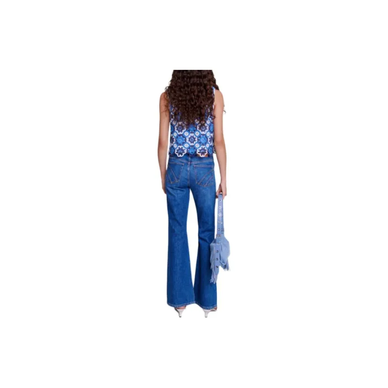 Maje Tank Tops Women's Blue-2