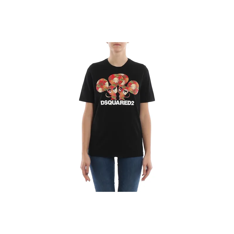 DSQUARED 2 T Shirts Women's Black-2