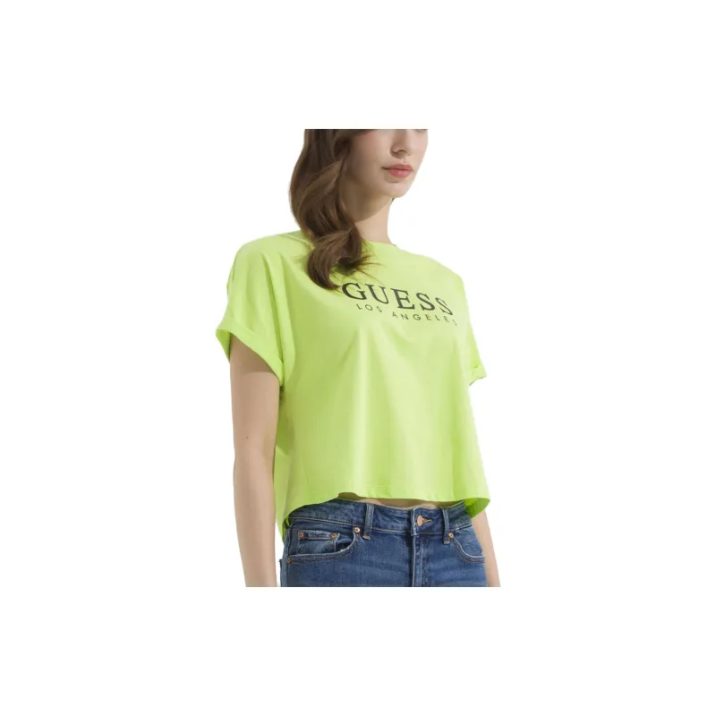 GUESS T-Shirts Women's Neon Green-1