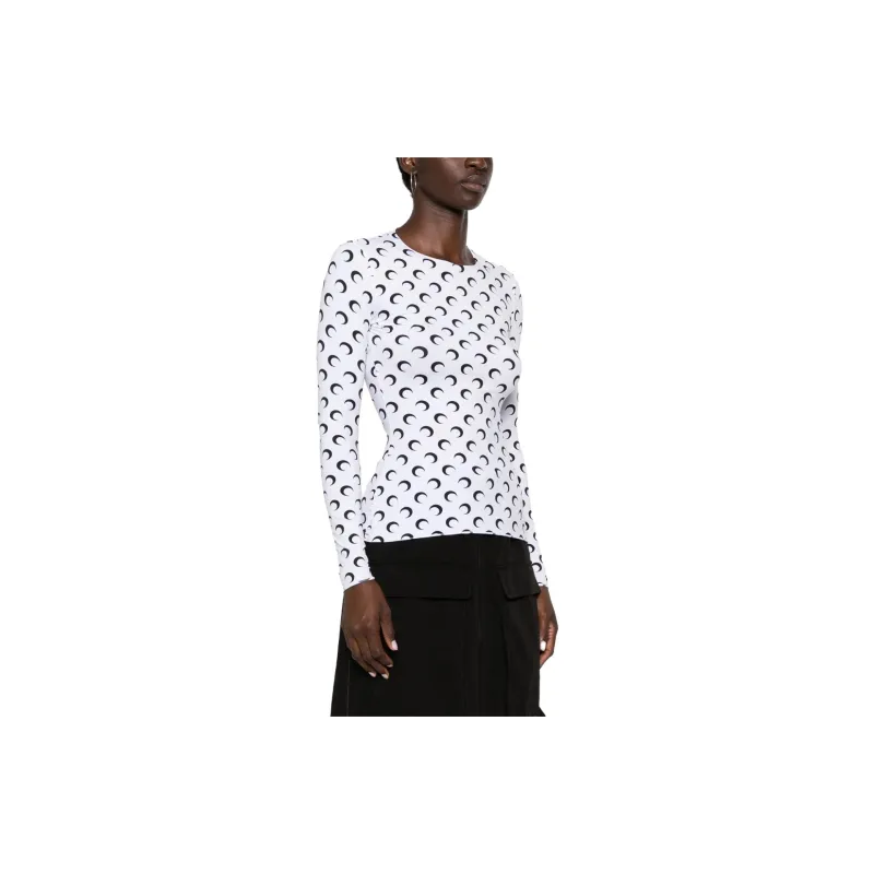 Marine Serre Crescent Moon print Top-3