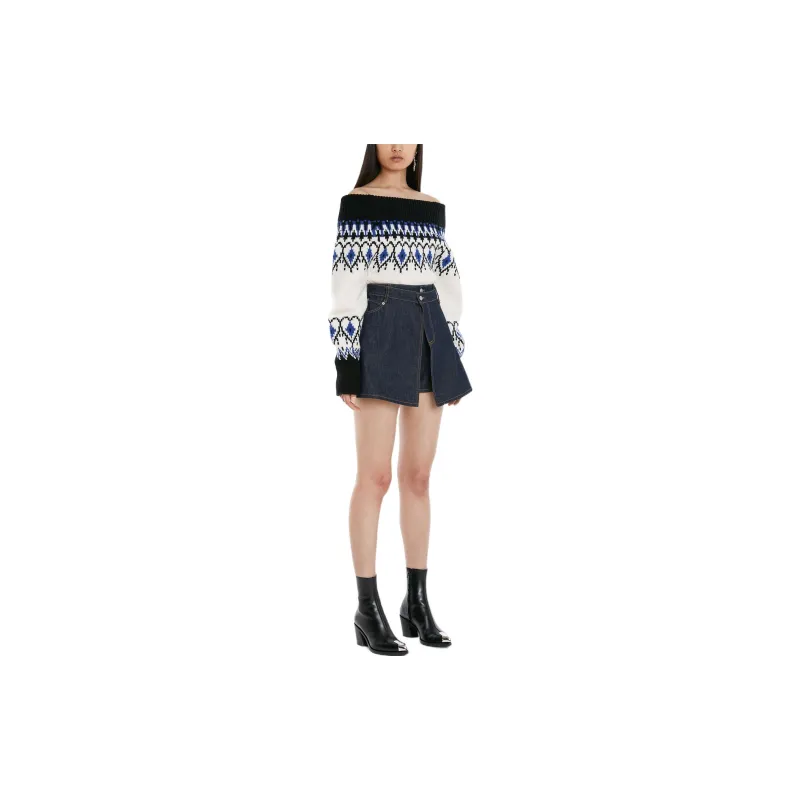 Alexander McQueen FW22 Denim Shorts Women's Blue-3
