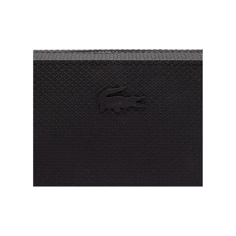LACOSTE Leather Clutch Men's Black-5