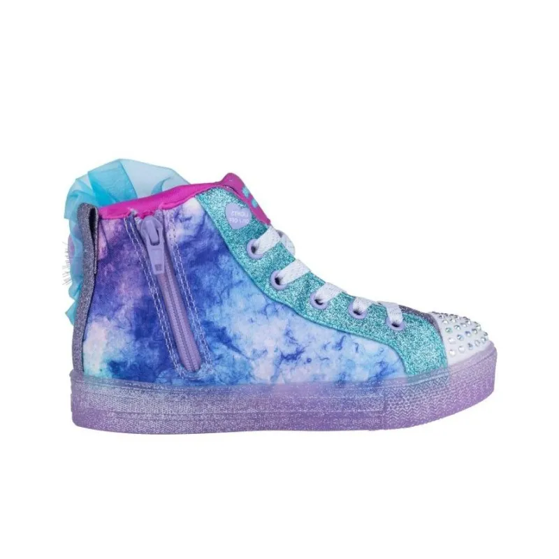 Skechers Shuffle Brights Cushioning, Wear Resistant Mid Top Kids' Skateboarding Shoes Blue Purple Teenagers-1