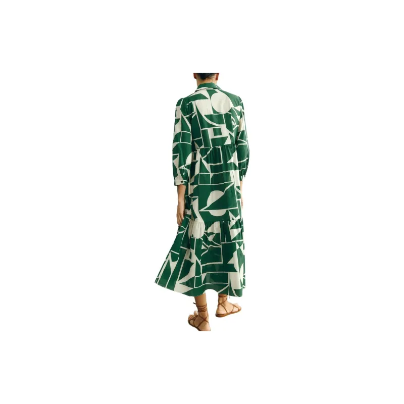 ZARA Short-Sleeved Dresses Women's Green-4
