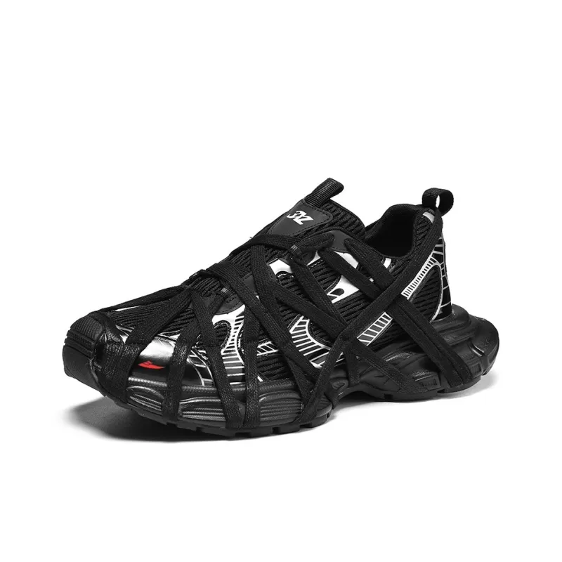 Kuding Abrasion Resistant Slip Resistant Low Top Chunky Sneakers Unisex-3