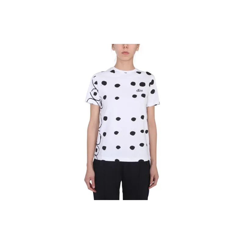 ETRE CECILE SS21 Straight T-Shirt Women's White Black-4