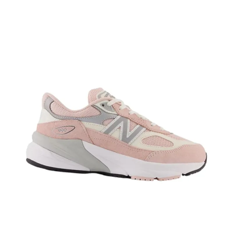 New Balance NB 990 V6 Abrasion Resistant Low Top Kids' Running Shoes Pink White Teenagers-1