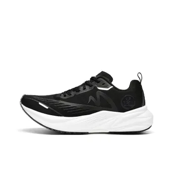 Sonic Cat Cushioned Slip Resistant Abrasion Resistant Low Top Carbon Plate Training Running Shoes Unisex Black White