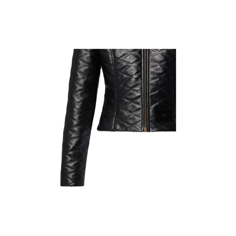 LOUIS VUITTON Cropped Malletage Leather Jacket-3
